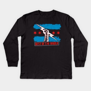 CM PUNK - BEST IN THE WORLD Kids Long Sleeve T-Shirt